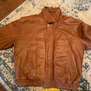Vintage cognac leather jacket